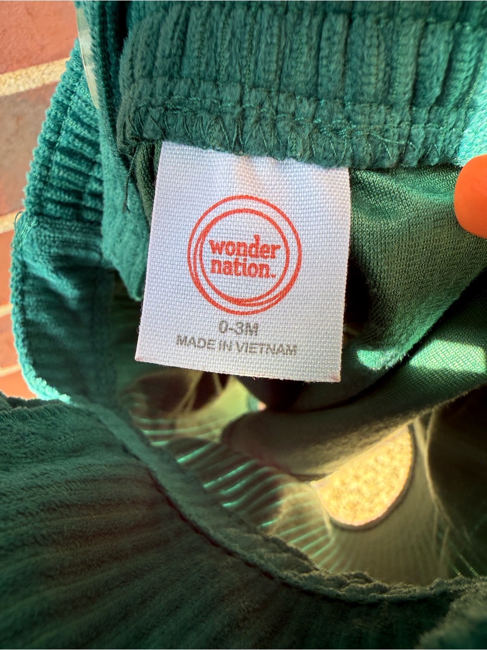 Wonder Nation Teal Corduroy Pinafore Dress with Ruffle Straps - Picture 3 of 3